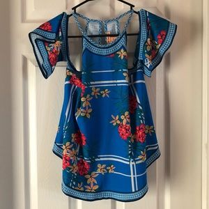 Flying tomato off the shoulder halter top